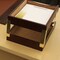 Dacasso Brown Crocodile Embossed Leather Double Letter Trays AG-2020 - alternate 2